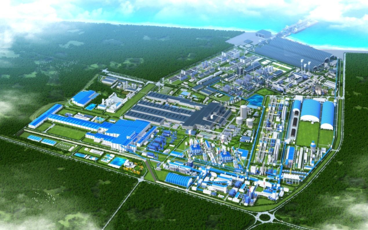 Bối cảnh 3D dự án Khu liên hợp Gang Thép Hòa Phát Dung Quất