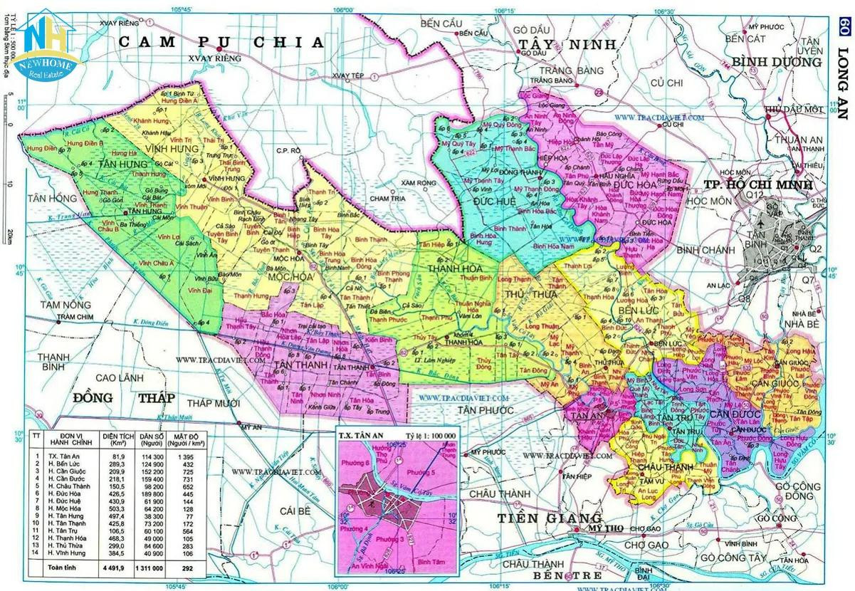Bản đồ hành chính Long An