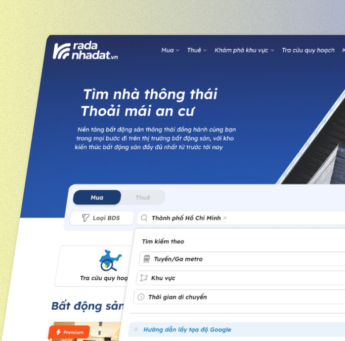 Công nghệ hỗ trợ tìm kiếm bất động sản
