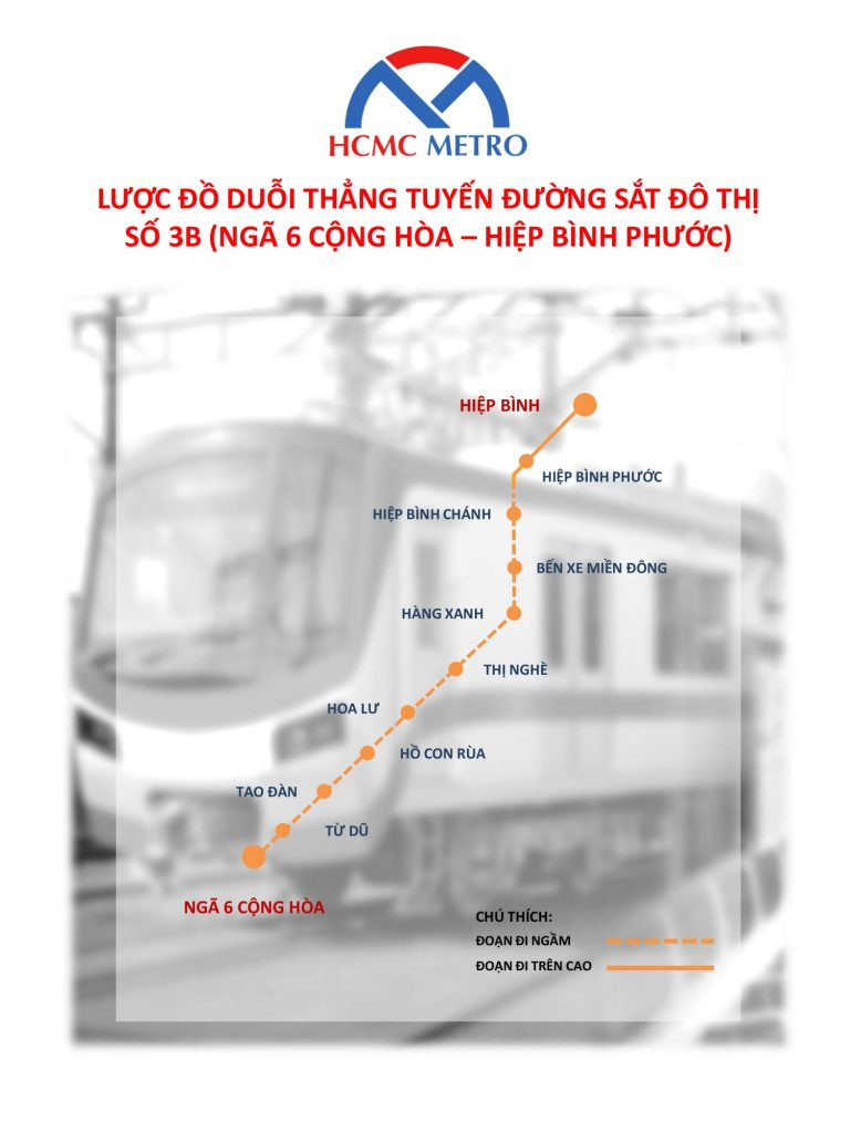 Sơ đồ tuyến metro 3B