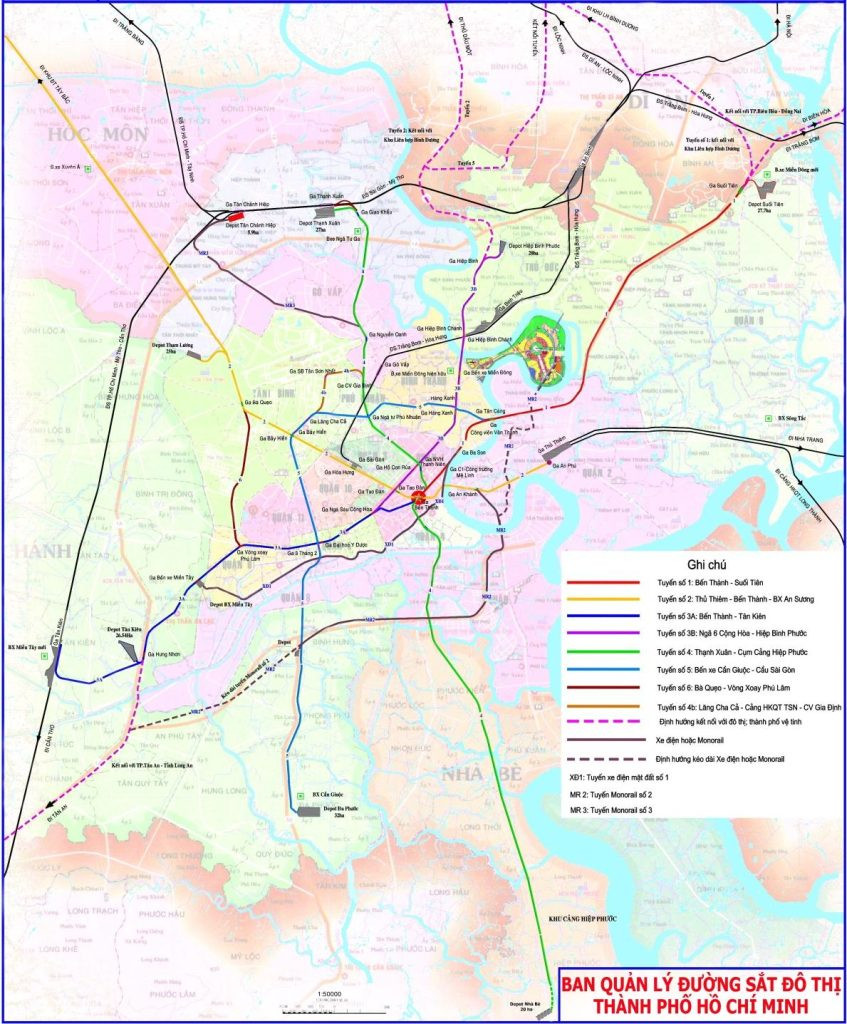 Sơ đồ tuyến metro TP.HCM