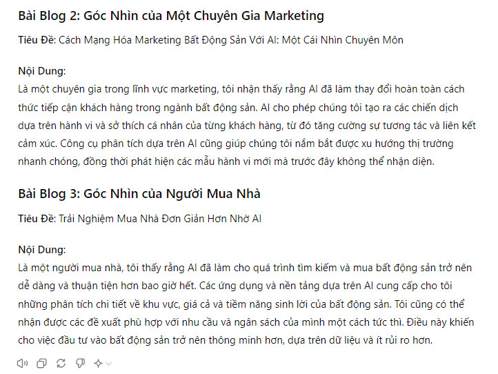 Ví dụ về góc nhìn khác nhau
