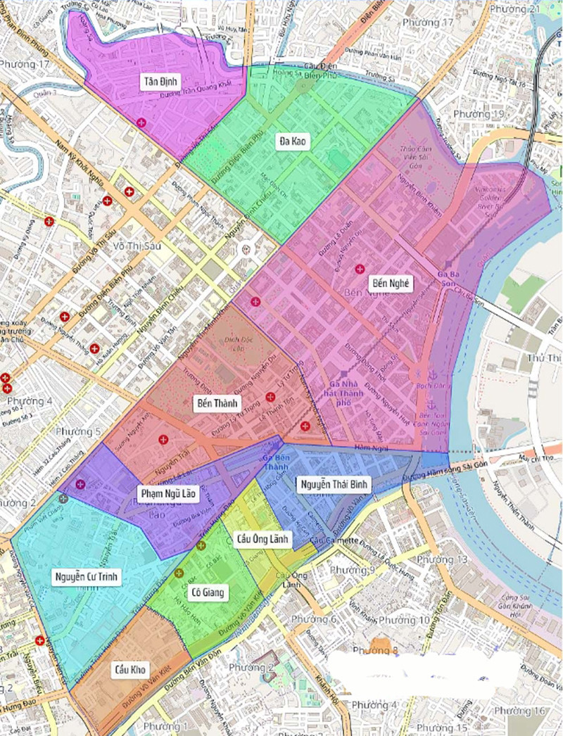 Vị trí địa lý phường Cầu Kho quận 1